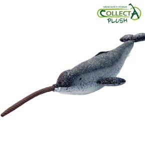 [컬렉타, COLLECTA] 컬렉타 플러시 일각돌고래 해양 동물 모형 봉제 애착 인형