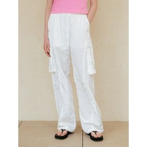 cargo string banding pants (white)