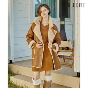 [론칭가 129만원→30만원↓] 블루핏X로보 스페인 라도마 리버시블 하프 무스탕