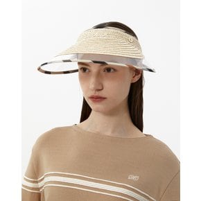 [24SS] [D-SUNCAP] 브라운 소재배색 썬캡 DLHE4B305W3