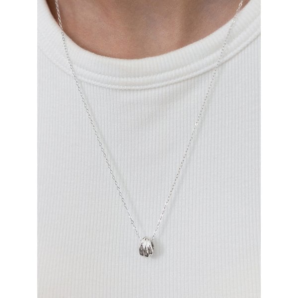 [단독](실버925) 커브 쉘 팬던트 롱 목걸이 NZ2501