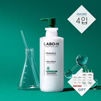 탈모증상완화 샴푸 400ml 4개 모음 +증정(두피강화 샴푸 180ml 2개+브러쉬 2개)