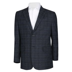 FW 체크 슬림 테일러드 카라 콤비 재킷 HM-COW-58