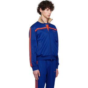 블루 adidas Originals 스탠드 칼라 트랙 재킷 242752M202000