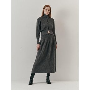 WD_Button neck cardigan skirt set_2color