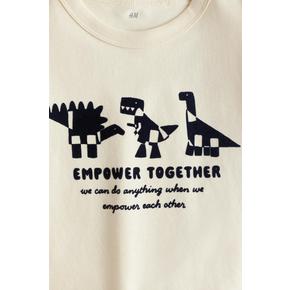 롱 슬리브 티셔츠 라이트 베이지/Empower Together 1243937001