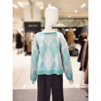 올리브데올리브 [여주점] 아가일 패턴 라운드 니트 YK5WP455