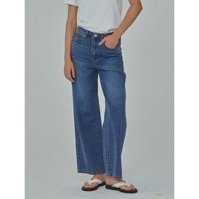 SOFT DENIM STRAIGHT WIDE PANTS BLUE