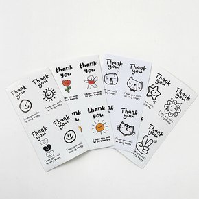 디저트 액세서리 답레품 선물 포장 감사 땡큐 스티커
