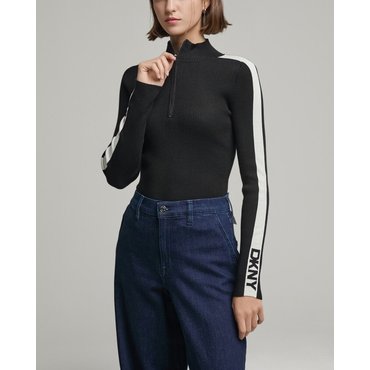 DKNY 시즌오프30%스펀 하프 집업 니트 (DW2E7KTO03AW)