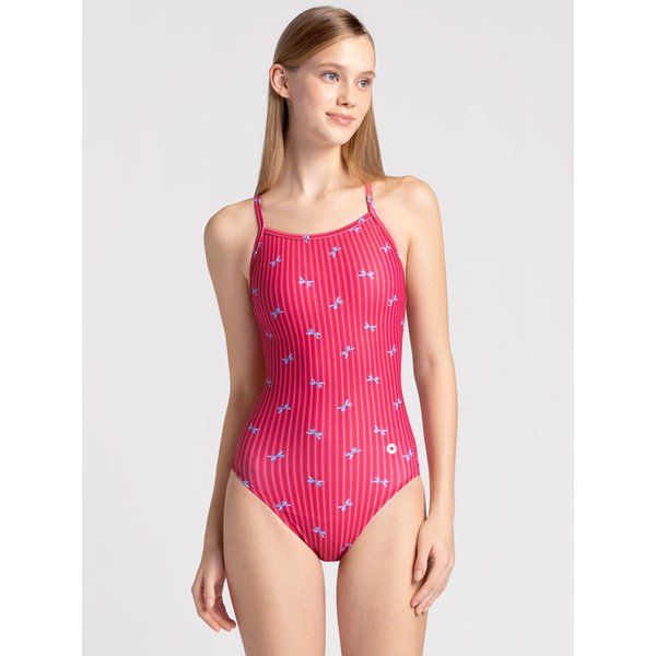 Sweet ribbon V-back red