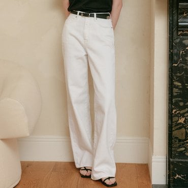 룩캐스트 아델 데님 와이드 팬츠_화이트 / ADELE DENIM WIDE PANTS_WHITE