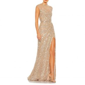 4600192 Mac Duggal Illusion Neck Sequin Gown