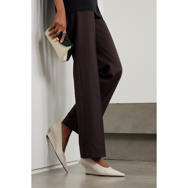 가죽 웨지 펌프스 46376663162980200