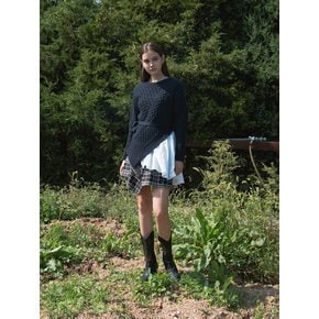 Kaila Skirt_Black Tartan