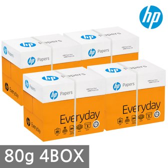 엑소 HP A4 복사용지(A4용지) 80g 2500매 4BOX