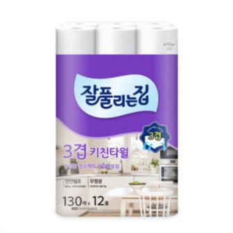  잘풀리는집 3겹 키친타올 130매 12롤