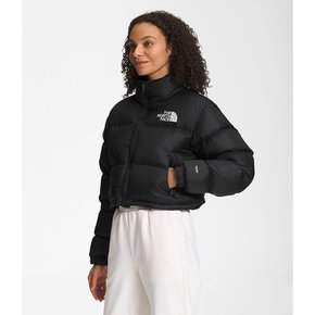 여성 눕시 Nuptse 숏 패딩 자켓 TNF Black