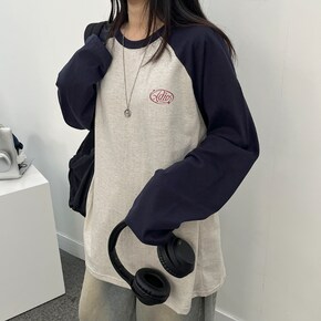 아디오스 배색 나그랑 긴팔티 오버핏 빅사이즈 학생 10대_P418840838