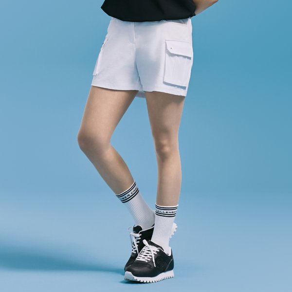 [부산점] 여성 액티브 스트레치 카고 반바지 화이트