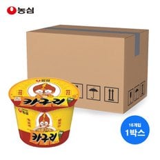 카구리 큰사발 큰컵 (너구리 카레) 컵라면 용기 103g x 16개