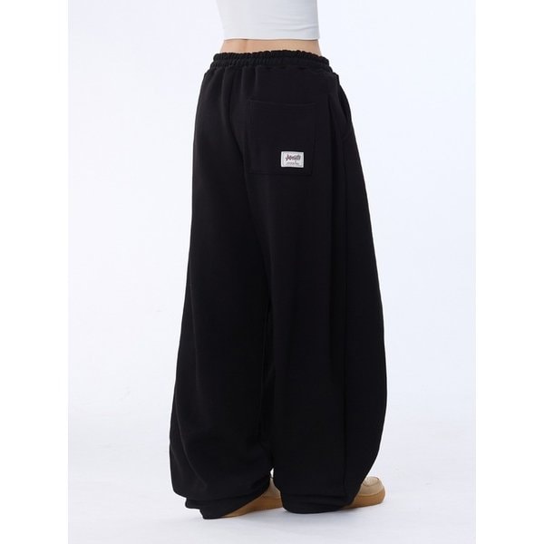 커브드 핀턱 벌룬 스웨트팬츠 YLP-602