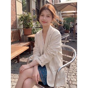 Sandlight Linen Blazer Jacket J33 Beige