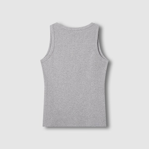 여 코튼 립 민소매 티셔츠 J116201075083