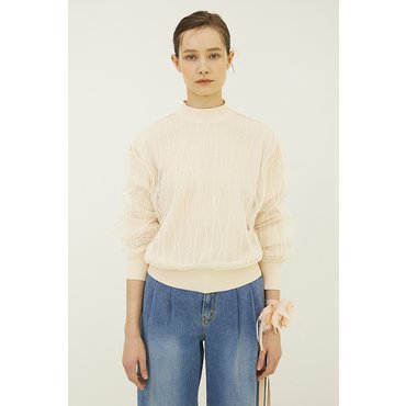 LAFEL 라펠소로브 레이스 하이넥 탑(LNST123)