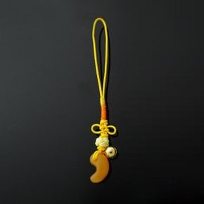 백제곡옥 방울 황옥 재물운 행운석핸드폰고리 24MA-075