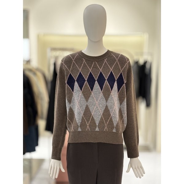 [부산점] [씨씨콜렉트] 라운드 아가일 패턴 니트 풀오버 (E254KSK131)