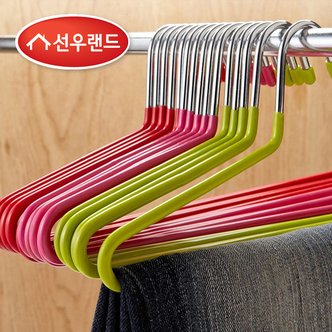 선우랜드 고급 멀티코팅 바지걸이 행거 10개