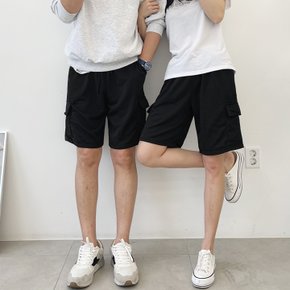 제이지컴퍼니 [남여공용] 밴딩 5부 카고 반바지 팬츠 남여공용 집앞룩 완전편해 !