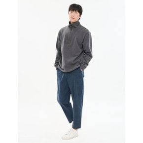 남자 피그먼트 헤비 쭈리 코튼 100% 하프 집업 스웨트셔츠 맨투맨 CXS26SKMT203 GRY
