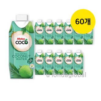  말리 코코넛 워터 식이섬유 건강 음료 330ml 60개
