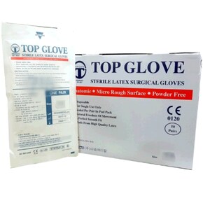 [TG MEDICAL] 수술용 멸균 라텍스장갑 TOPGLOVE 6.5 POWDER FREE 50켤레입