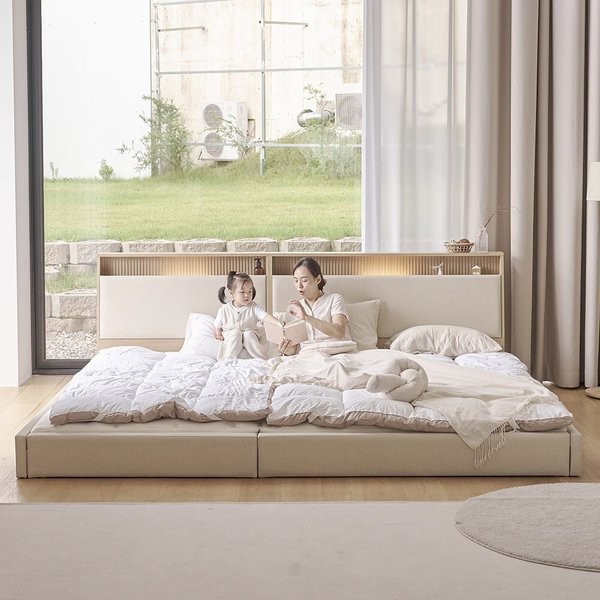 가구 레이업 조명 수납형 패밀리침대 오픈형 SS+Q