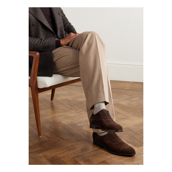 첼시 캡 토 버니시드 가죽 옥스포드 슈즈 브라운 46376663162968084