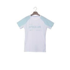 여성 uv차단 라운드넥 반팔티셔츠 (화이트)_HWG17-TS201