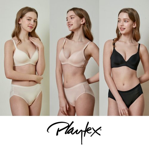 [Playtex] 와이어리스 시크릿 라이트베이지+피치+블랙 6종세트  PXW3M131417_T