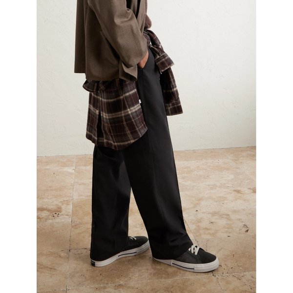 다크쉐도우바이릭오웬스 원스타 가죽 트림 카프 헤어 스니커즈 46376663162896230