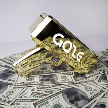 게이즈샵 GAZE MONEY GUN GOLD 게이즈 머니건 크롬골드 클럽 파티 이벤트용품 (지폐50pcs 포함)