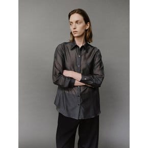 Mist sheer shirt Charcoal gray