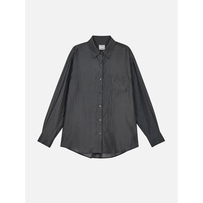 Mist sheer shirt Charcoal gray
