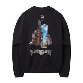 블랙 그래픽 스웻셔츠 CWTAS25115BKX