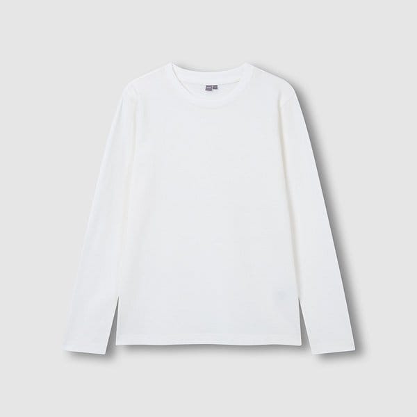 여 코튼 스트레치 긴팔 티셔츠 J116101035001