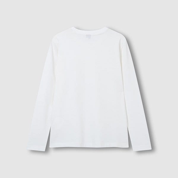 여 코튼 스트레치 긴팔 티셔츠 J116101035001