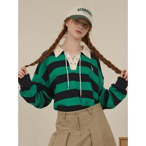 Rope-stripe sweatshirt Green