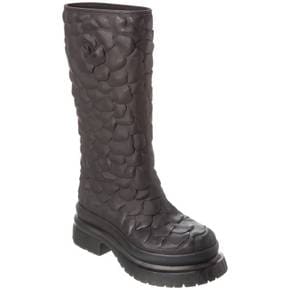 4469141 Valentino Leather Knee-High Rain Boot