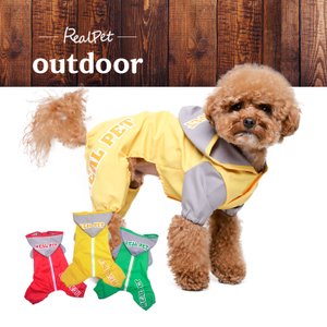 REAL PET 국가대표 우비 겸용 바람막이 강아지옷 애견의류 점퍼 아우터 3color
